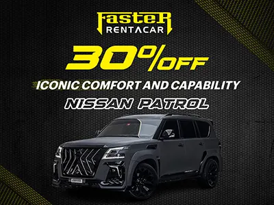 30% OFF Iconic Comfort & Capability Nissan Patrol Rental Offer Banner